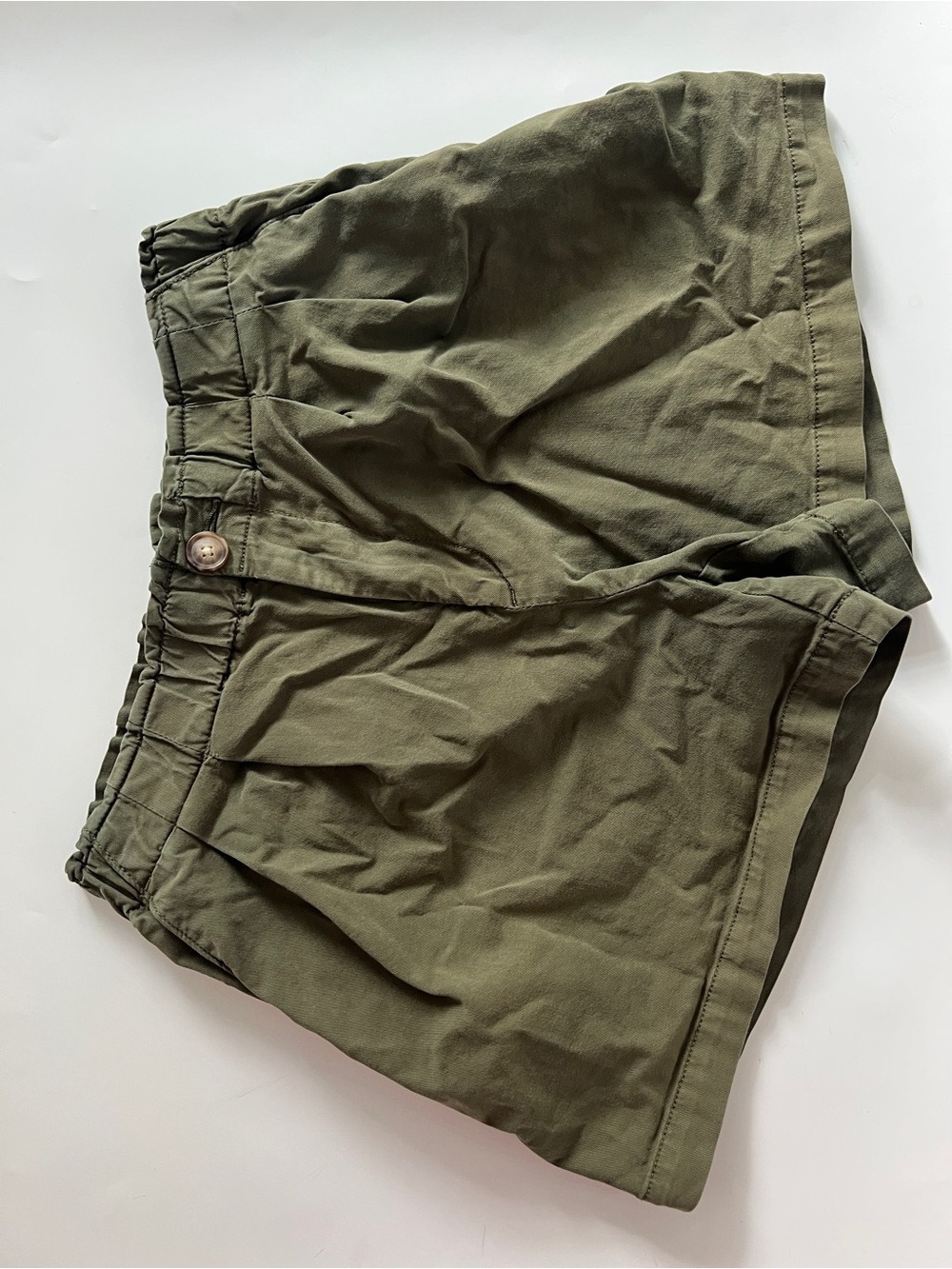 Loft Women's Olive Green Elastic Waist Shorts